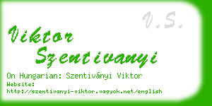 viktor szentivanyi business card