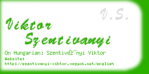 viktor szentivanyi business card